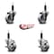 Service Caster 3'' Semi Steel Wheel Swivel 1'' Expanding Stem Caster Set 2 Brakes, 4PK SCC-EX20S314-SSS-2-TLB-2-1 - alternate 5